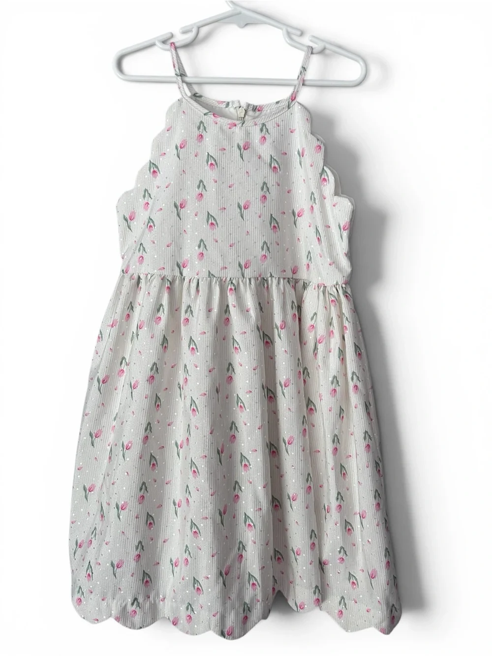Rachel Zoe New York Los Angeles Girls White Pink Tulip Dress